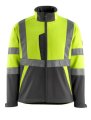 Mascot Softshell Werkjas Kiama 15902-253 hi-vis geel-donkerantraciet